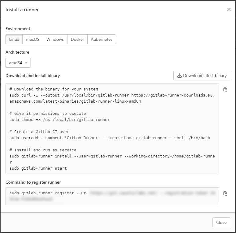 How to set up a self-hosted Gitlab Runner and publish files through SFTP